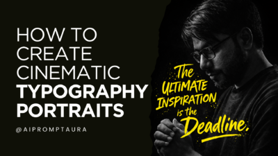 How to Create Cinematic Typography Portraits with 100% Face Match Using AI