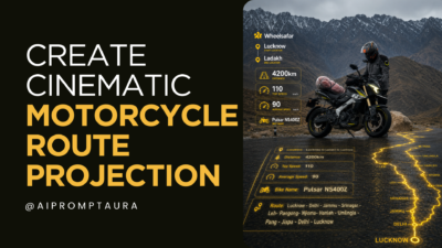 Create Cinematic Motorcycle Route Projection